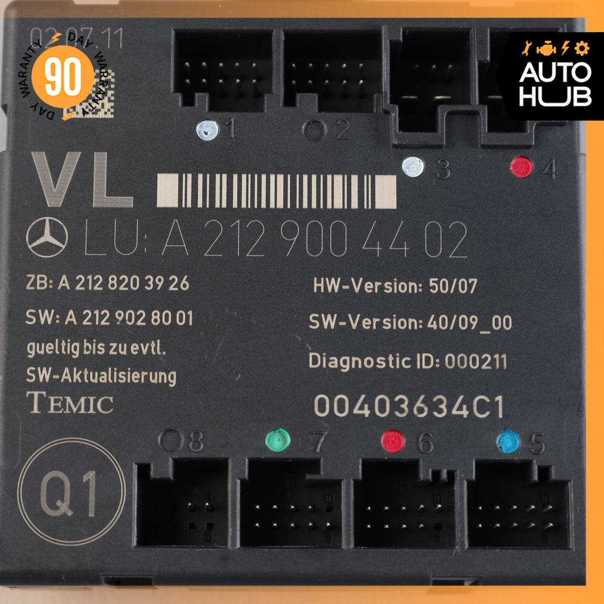 08-18 Mercedes W207 E350 SLK350 E400 Front Left Side Door Control Module OEM - photo 11