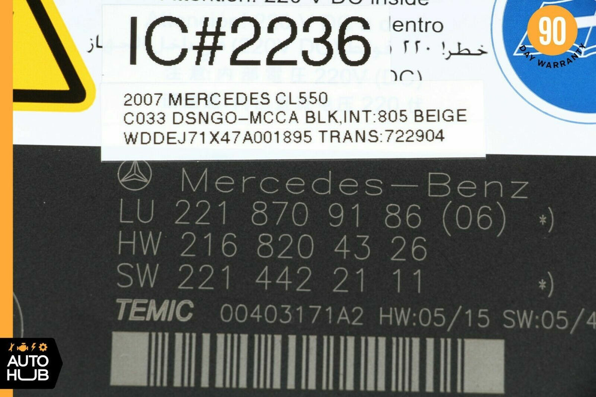 07-10 Mercedes W216 CL550 S63 Front Left or Right Seat Contour Control Module - photo 9