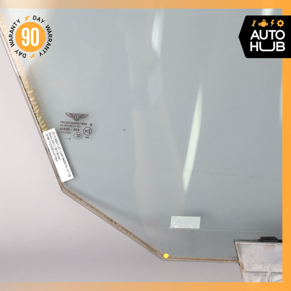 12-17 Bentley Continental GT Coupe Front Left Driver Door Window Glass OEM - photo 14