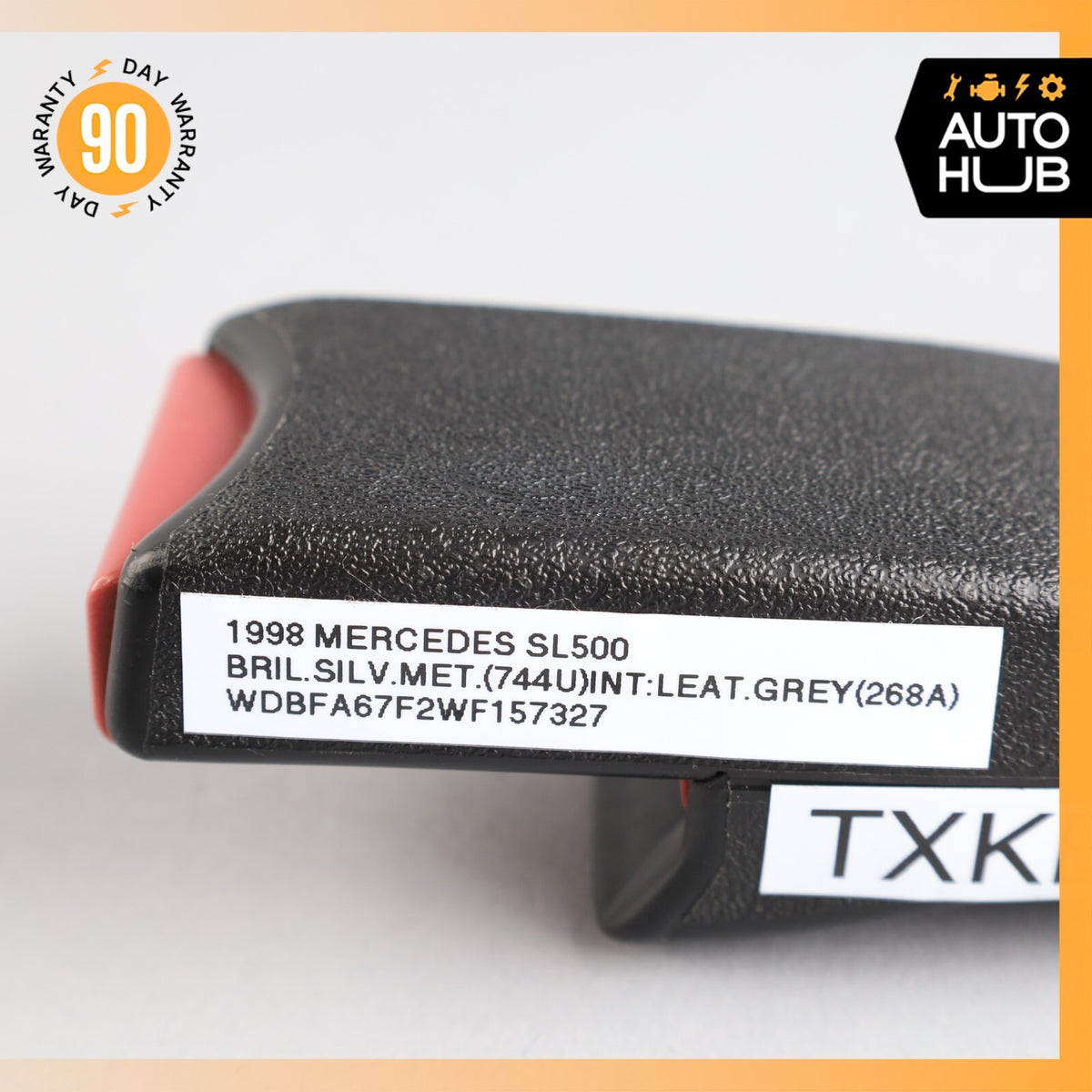 90-02 Mercedes R129 SL500 500SL Right Side Seat Belt Seatbelt Buckle Black OEM - photo 14
