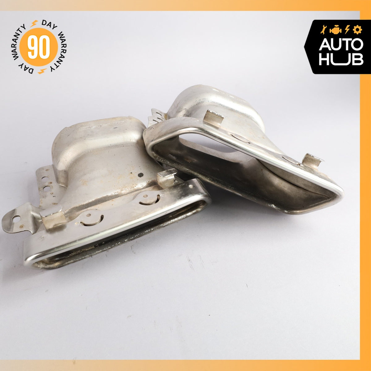 10-16 Mercedes W221 S400 SL400 AMG Exhaust Muffler Tips Left and Right Set OEM - photo 1