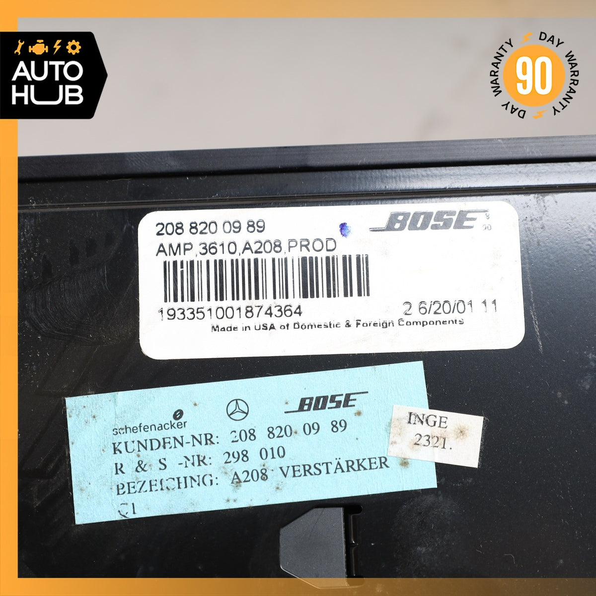 Mercedes W208 CLK430 Convertible Amplifier Amp Bose Audio Sound 2088200989 OEM - photo 7