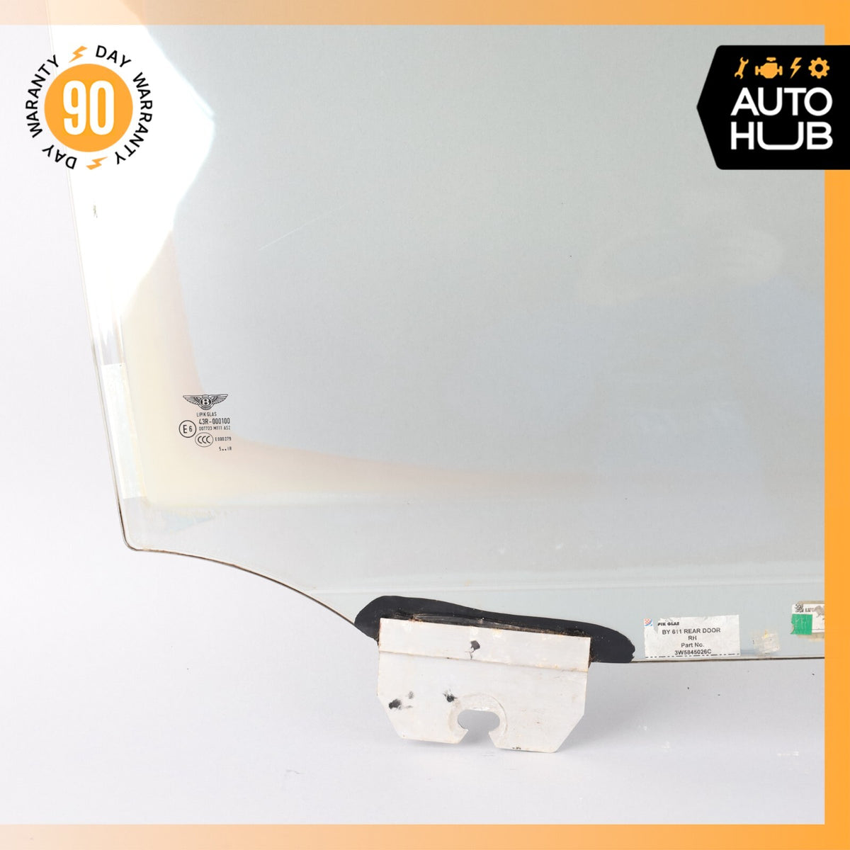 06-13 Bentley Continental Flying Spur Rear Right Side Door Window Glass OEM 58k - photo 3