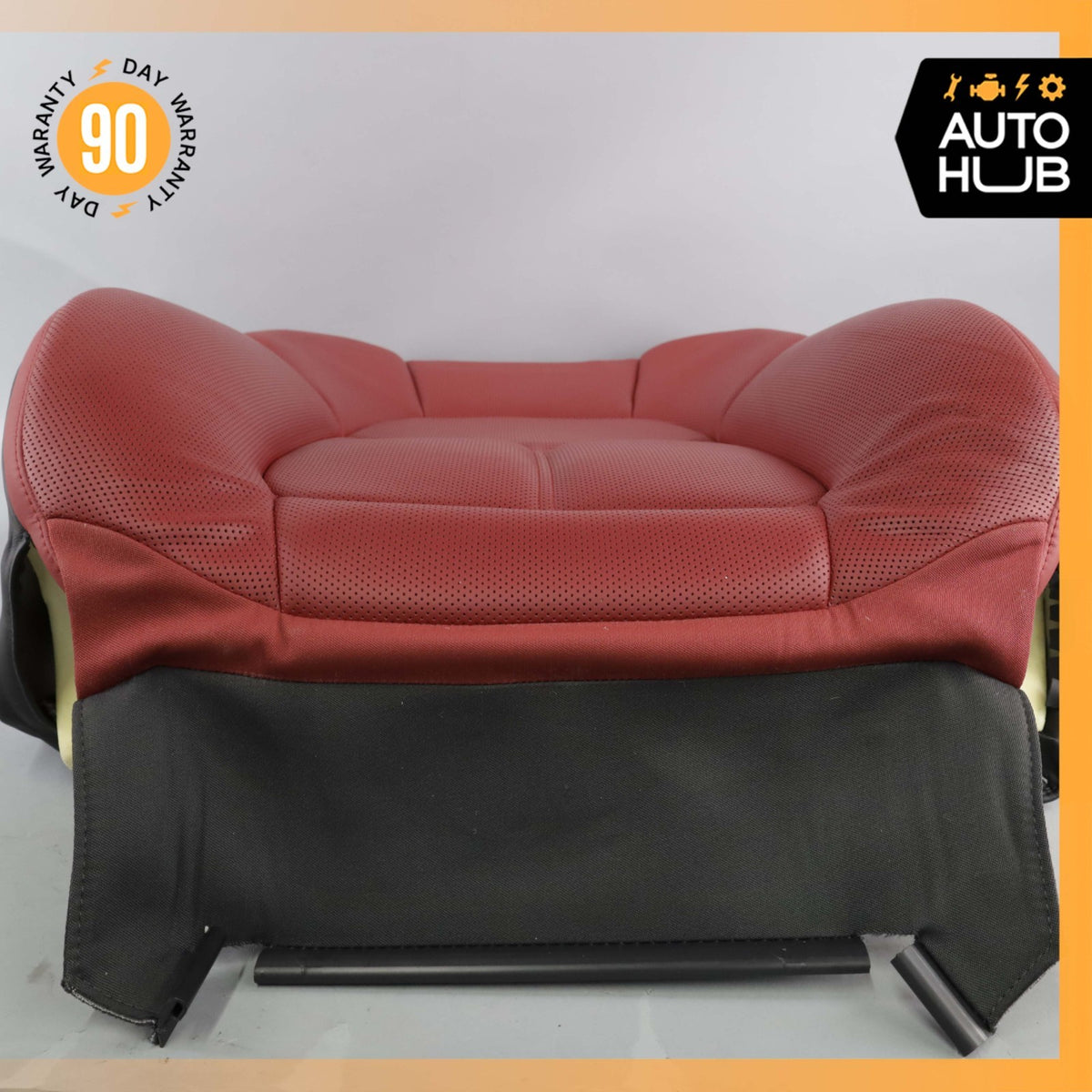 15-18 Porsche Macan 95B Front Left Side Seat Upper Cushion Leather Red OEM - photo 16