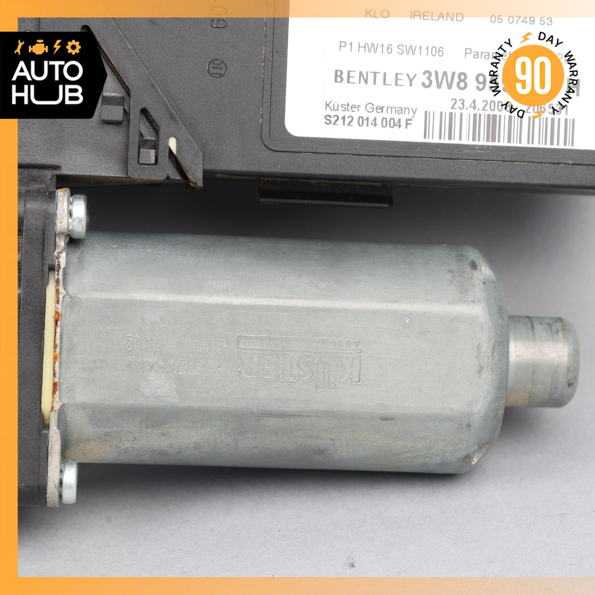 08-10 Bentley Continental GT Front Right Door Window Regulator Motor OEM 31k - photo 5