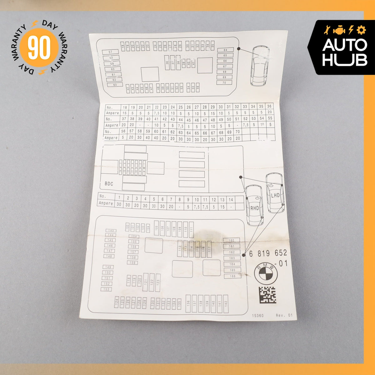 17-19 BMW F15 X5 X6Rear Relay Junction Fusebox Fuse Box 61149259466 OEM - photo 9