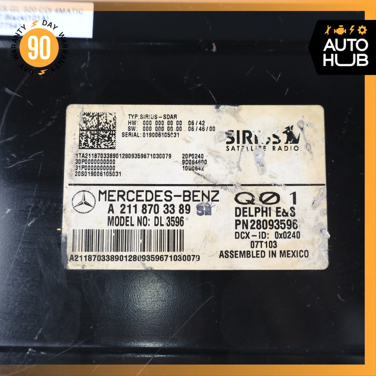 03-09 Mercedes X164 GL320 SL500 Sirius Satellite Radio Receiver 2118703389 OEM - photo 7
