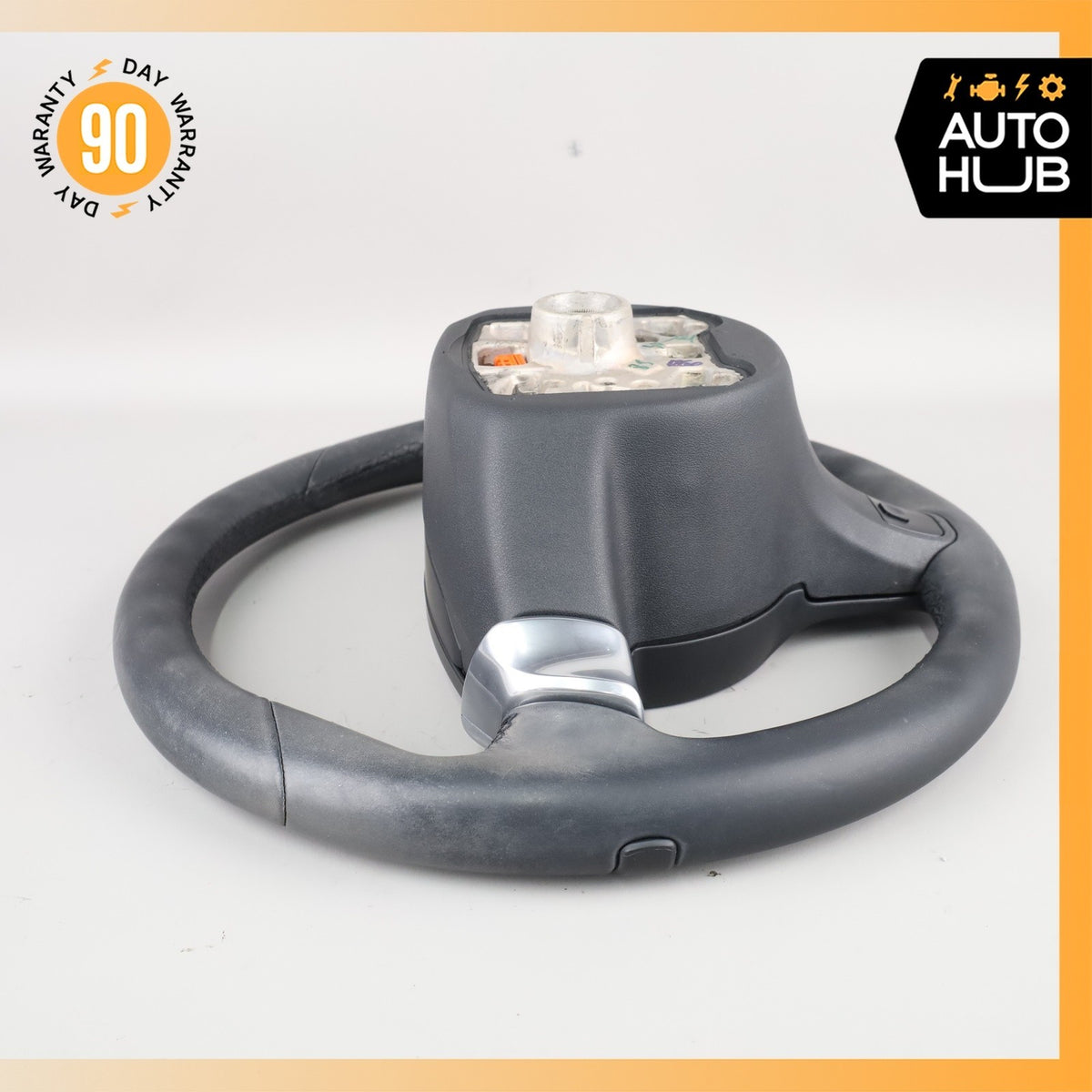 11-14 Porsche Cayenne 958 Steering Wheel w/ Paddle Shifters Black OEM - photo 14