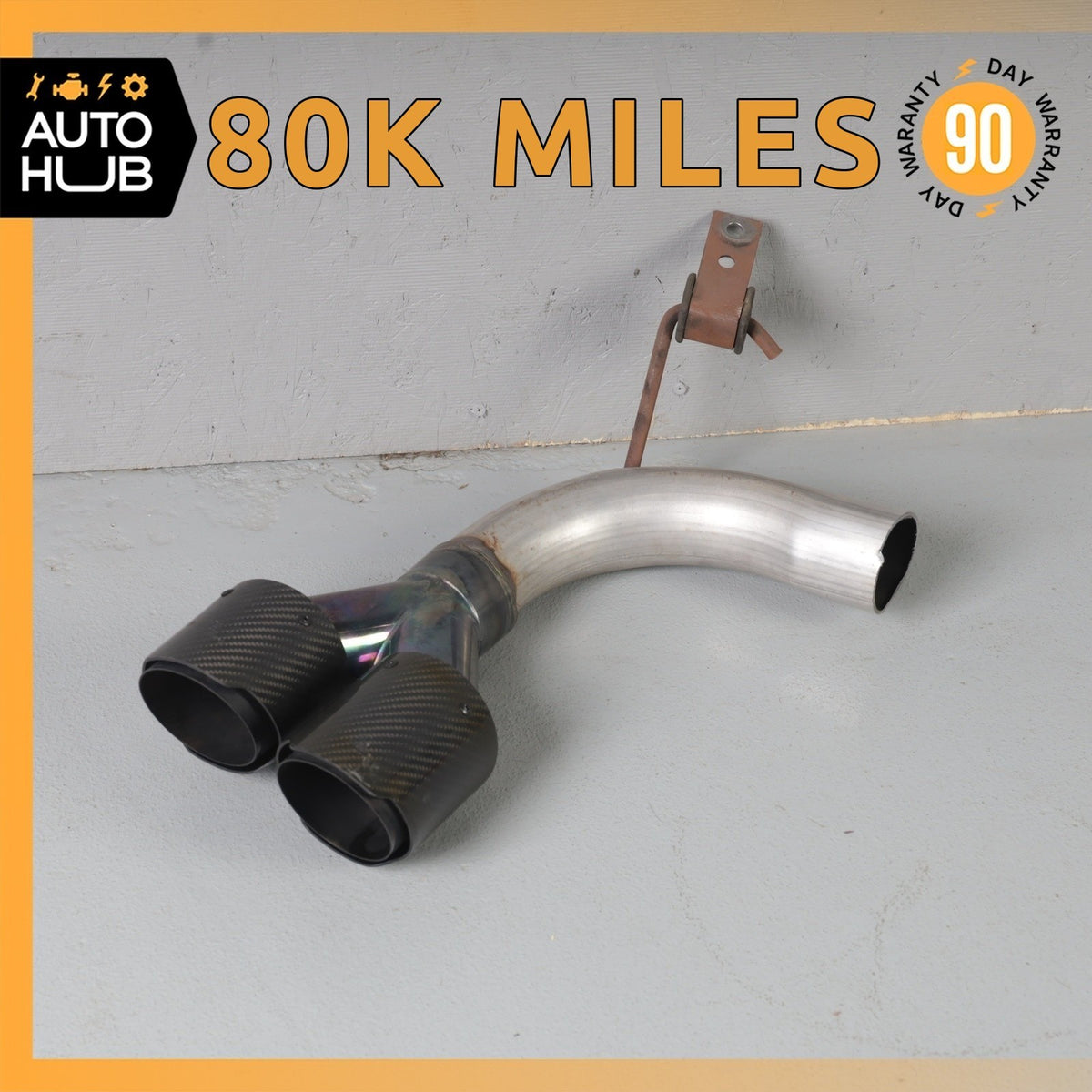 BMW F32 428i 328i Exhaust Pipe Tips Carbon Fiber Aftermarket - photo 1