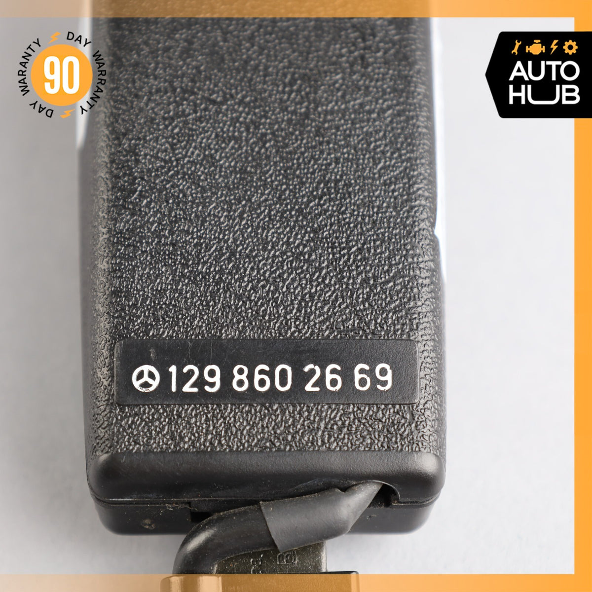90-02 Mercedes R129 SL500 500SL Right Side Seat Belt Seatbelt Buckle Black OEM - photo 12