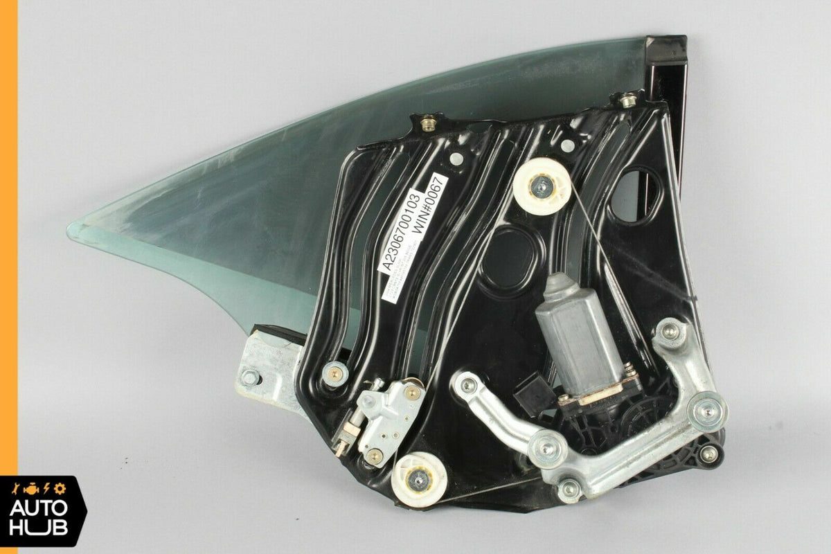 03-12 Mercedes R230 SL500 SL550 Rear Left Window Quarter Glass Regulator OEM - photo 6