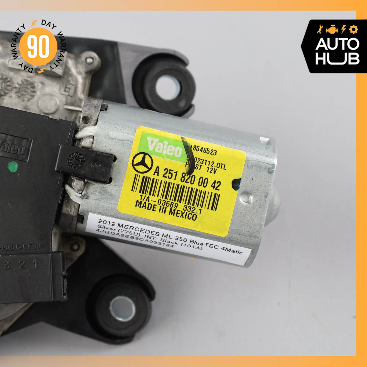 06-19 Mercedes W166 ML350 R350 ML63 AMG Rear Glass Windshield Wiper Motor OEM - photo 2