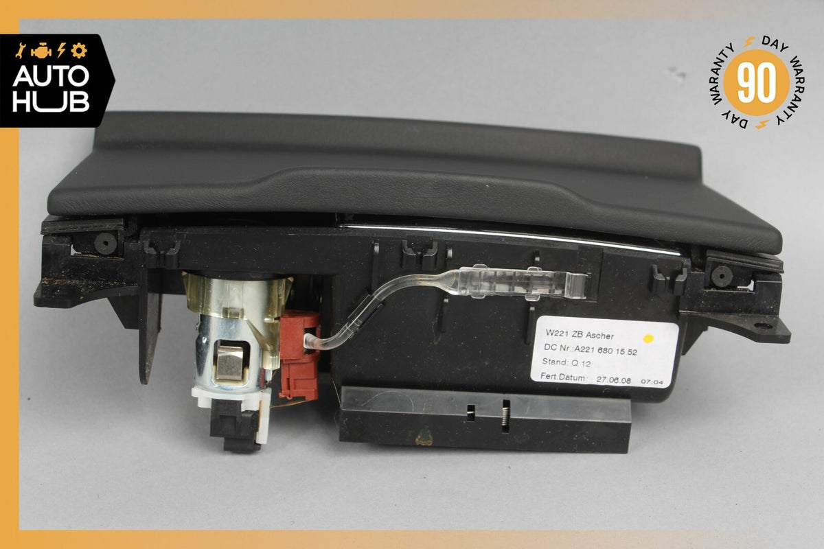 07-09 Mercedes W221 S600 S63 Ash Tray Ashtray Lighter Trim Black 2216801552 OEM - photo 2