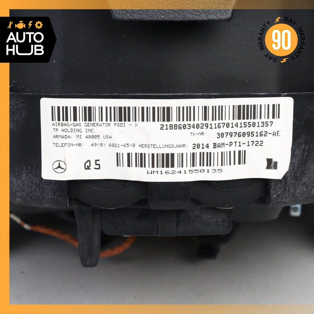 12-17 Mercedes W242 B250e SLK250 E400 Driver Steering Wheel Airbag Black OEM - photo 15