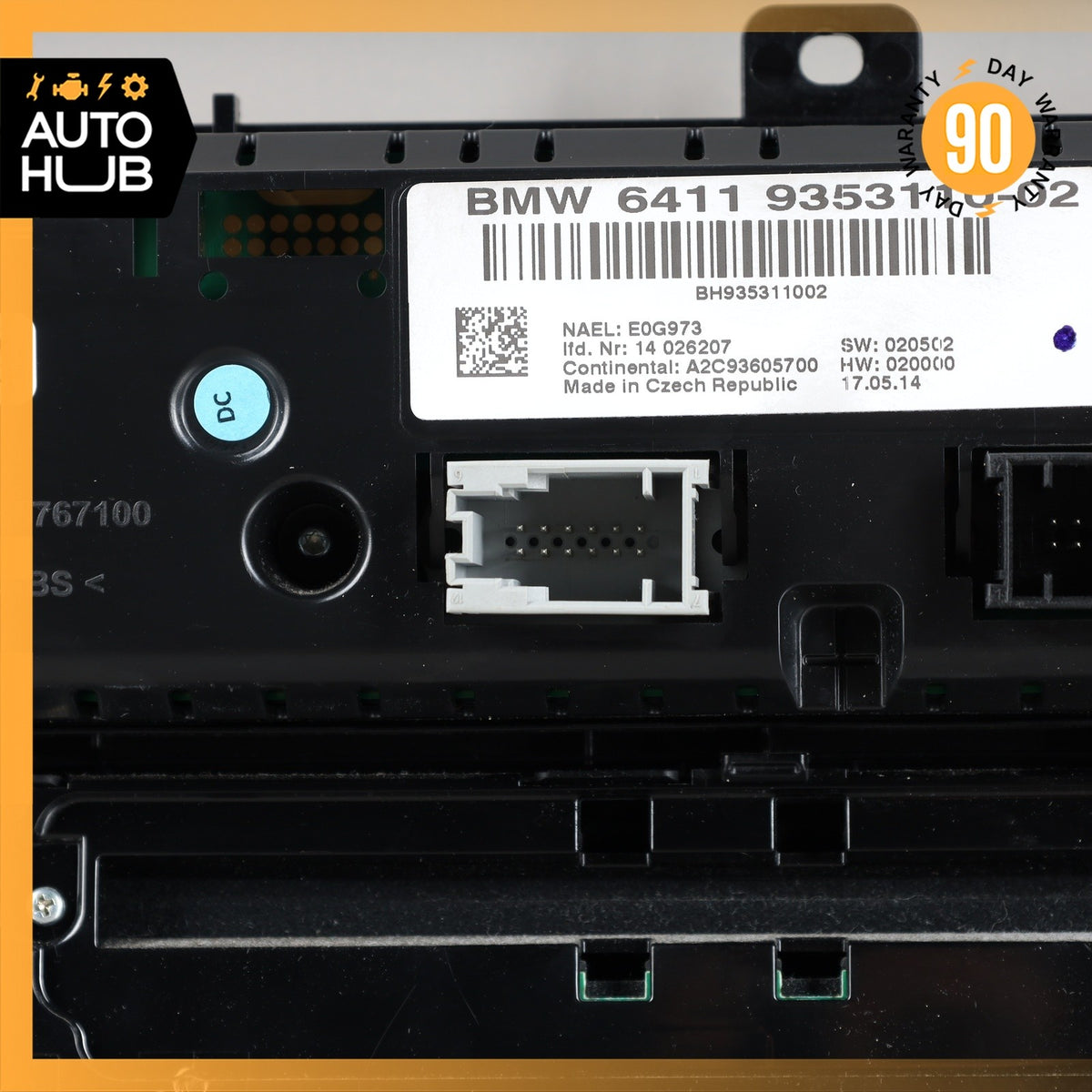 BMW F25 X3 Dashboard A/C AC Air Climate Control Panel Switch 6833313 OEM - photo 12