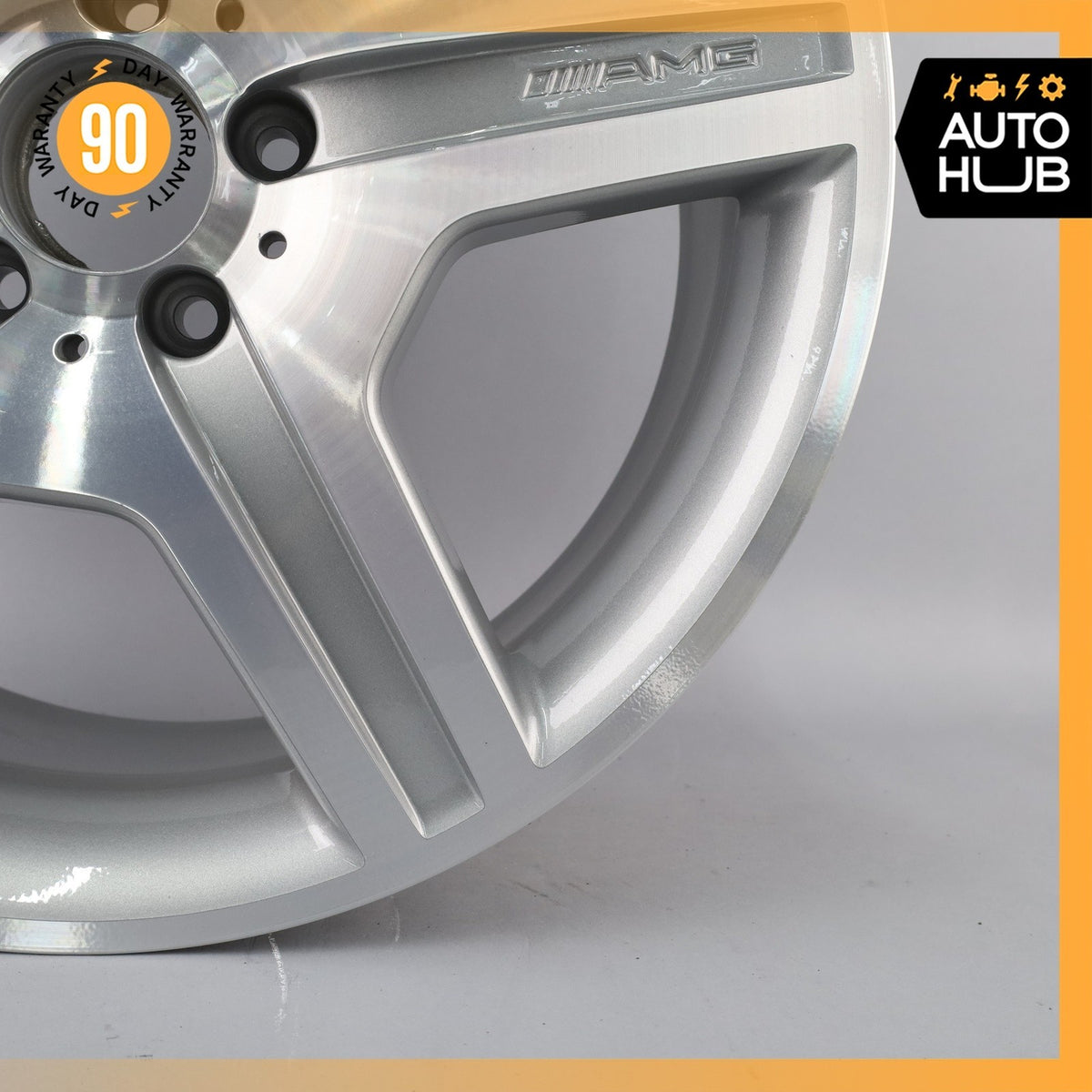 Mercedes W221 S550 CL63 AMG 8.5 x 19 19" Front Wheel Rim Polished Silver OEM - photo 6