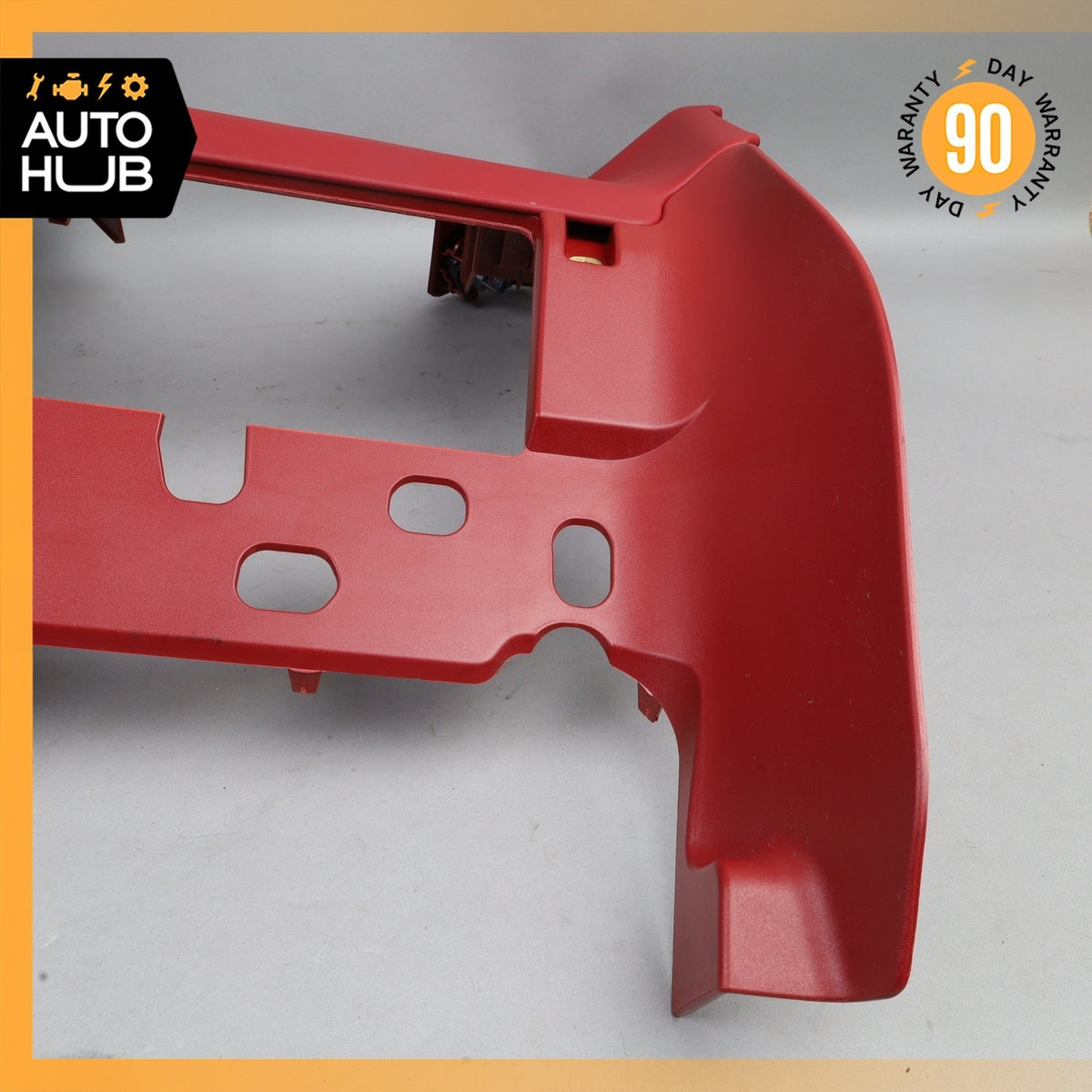 15-18 Porsche Macan 95B Dashboard Left Knee Cover Panel Trim Leather Red OEM - photo 7