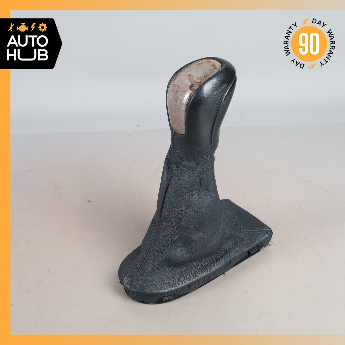 03-06 Mercedes W211 E320 E55 AMG Shift Shifter Knob Boot Cover Black Wood OEM - photo 1