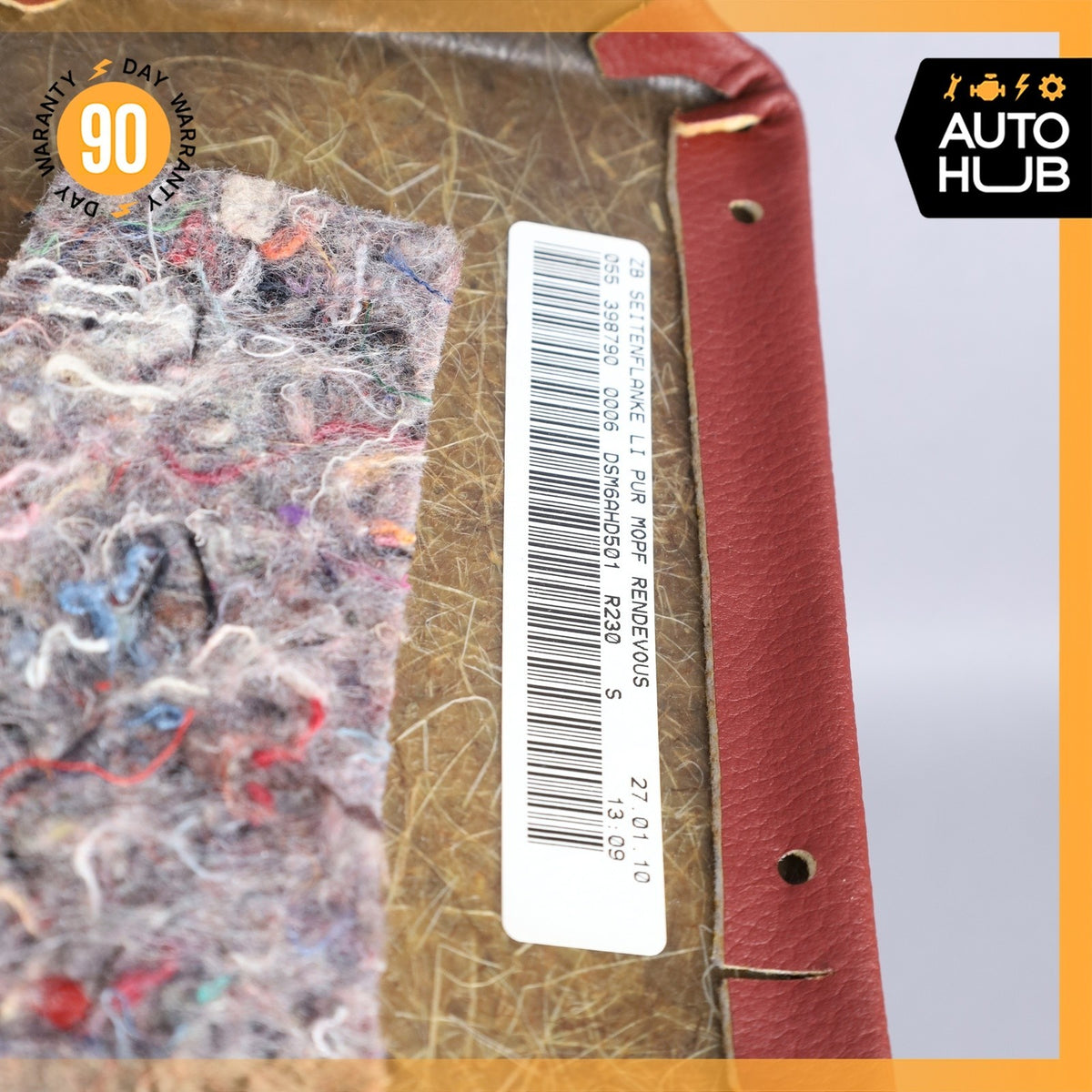 07-12 Mercedes R230 SL550 SL55 AMG Rear Left Side Interior Trim Panel Red OEM - photo 13