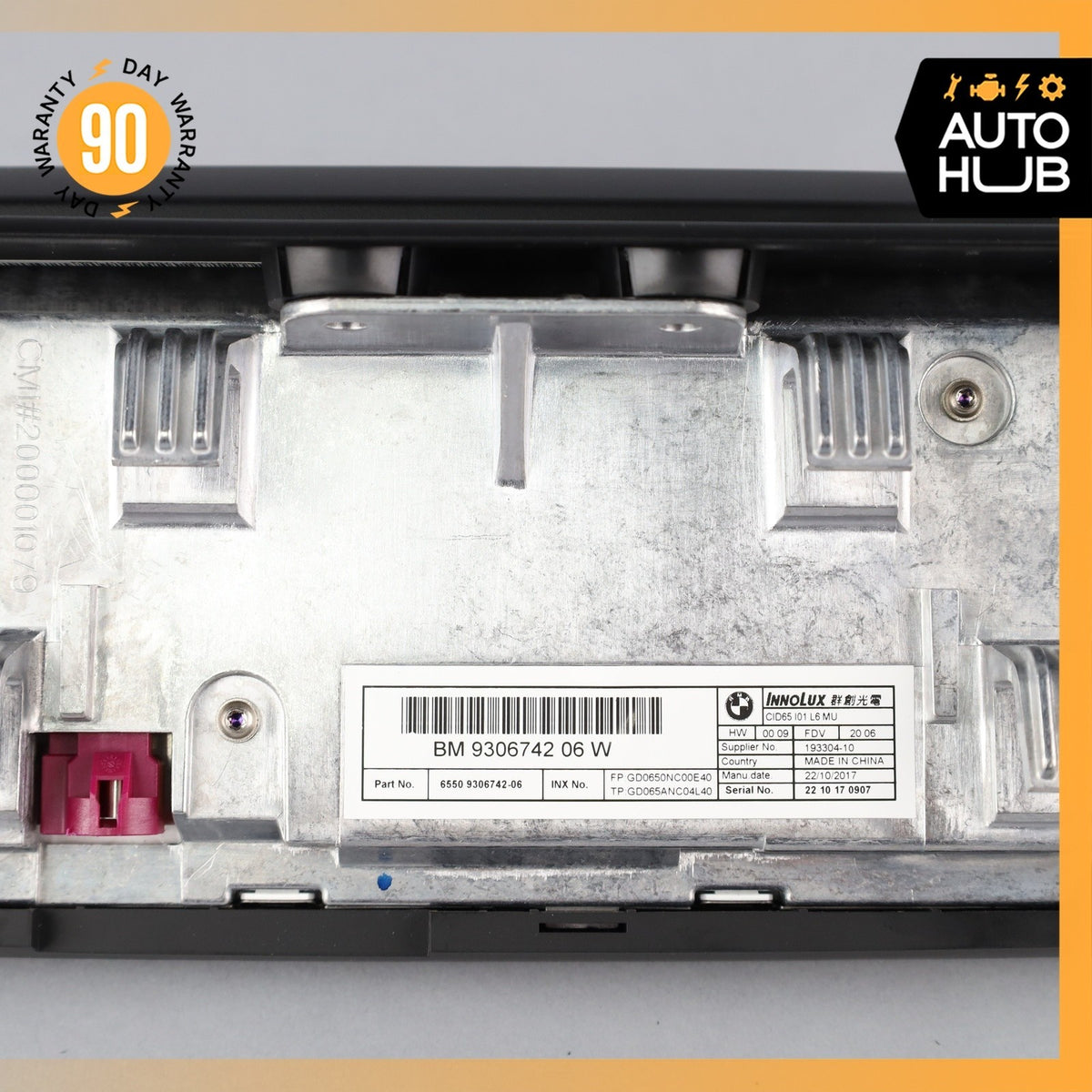 14-18 BMW i3 I01 6.5" Information Navigation Display Screen Monitor 9306742 OEM - photo 9