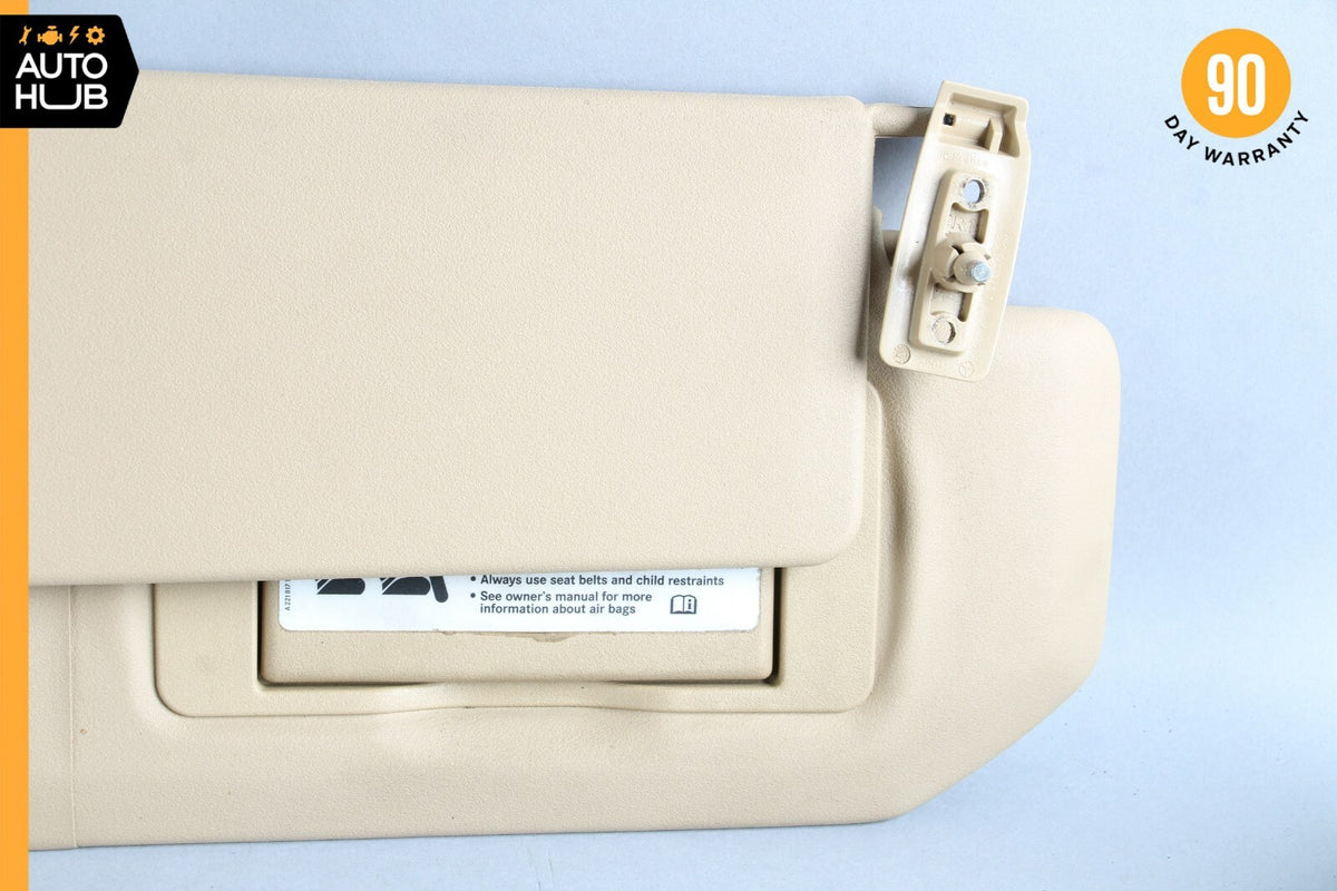 06-08 Mercedes W251 R350 R500 Right Passenger Side Sun Visor Sun Shade Beige OEM - photo 2