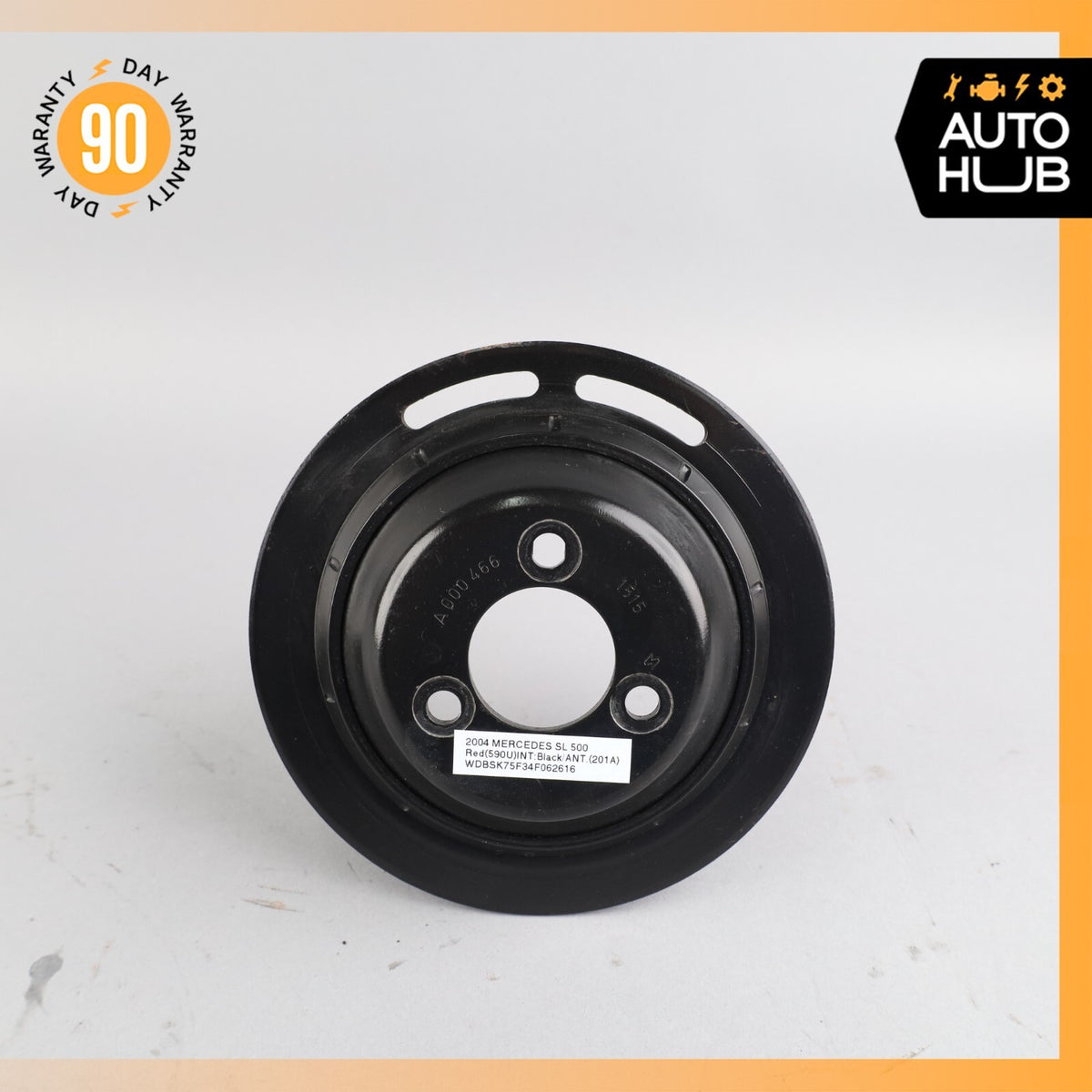 03-06 Mercedes R230 SL500 SL55 Tandem Power Steering Pump Pulley 0004661515 OEM - photo 1