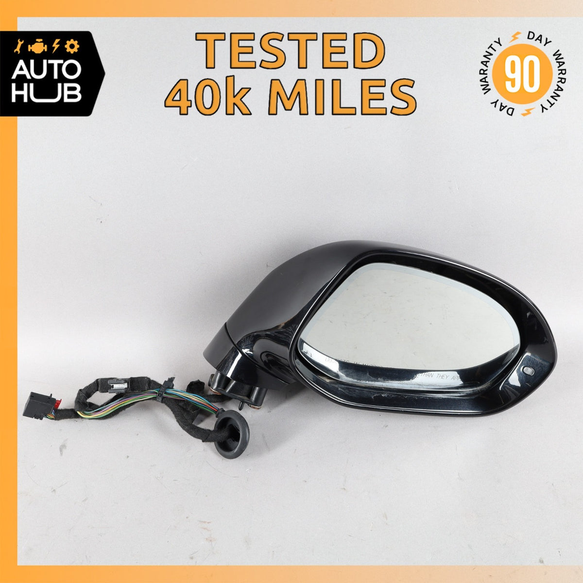 14-18 Bentley Flying Spur Right Side Rear View Door Mirror Black 4W1857410A OEM - photo 1