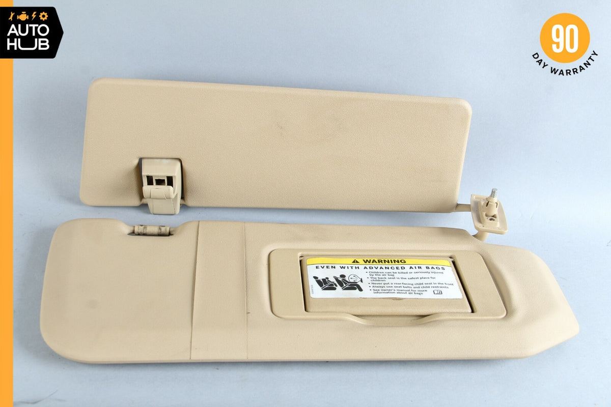 06-08 Mercedes W251 R350 R500 Right Passenger Side Sun Visor Sun Shade Beige OEM - photo 4