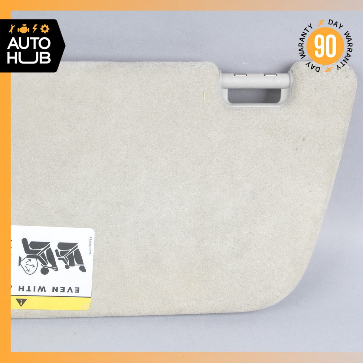 Mercedes W221 S600 CL550 Right Side Sun Visor Shade Sunvisor Gray Suede OEM - photo 11