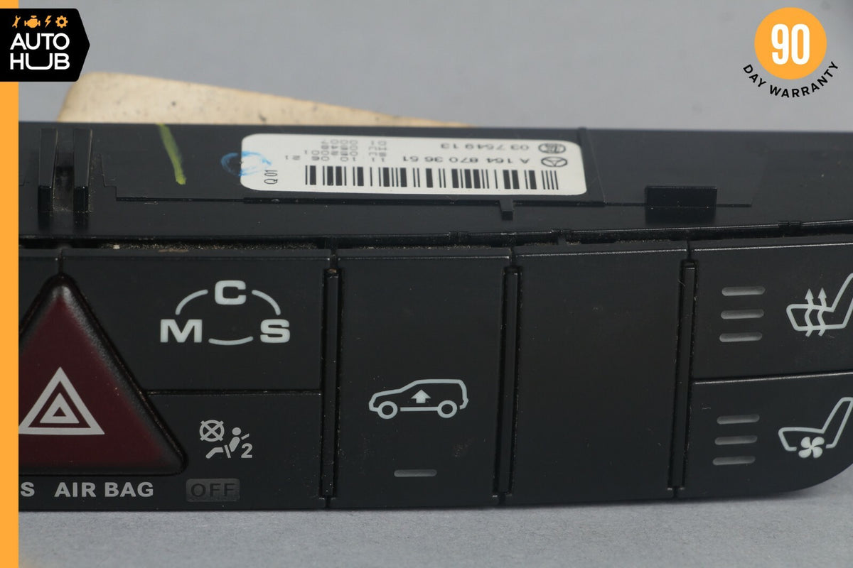 07-11 Mercedes W164 ML63 AMG Dash Hazard Heated Seats ESP Control Panel OEM - photo 3