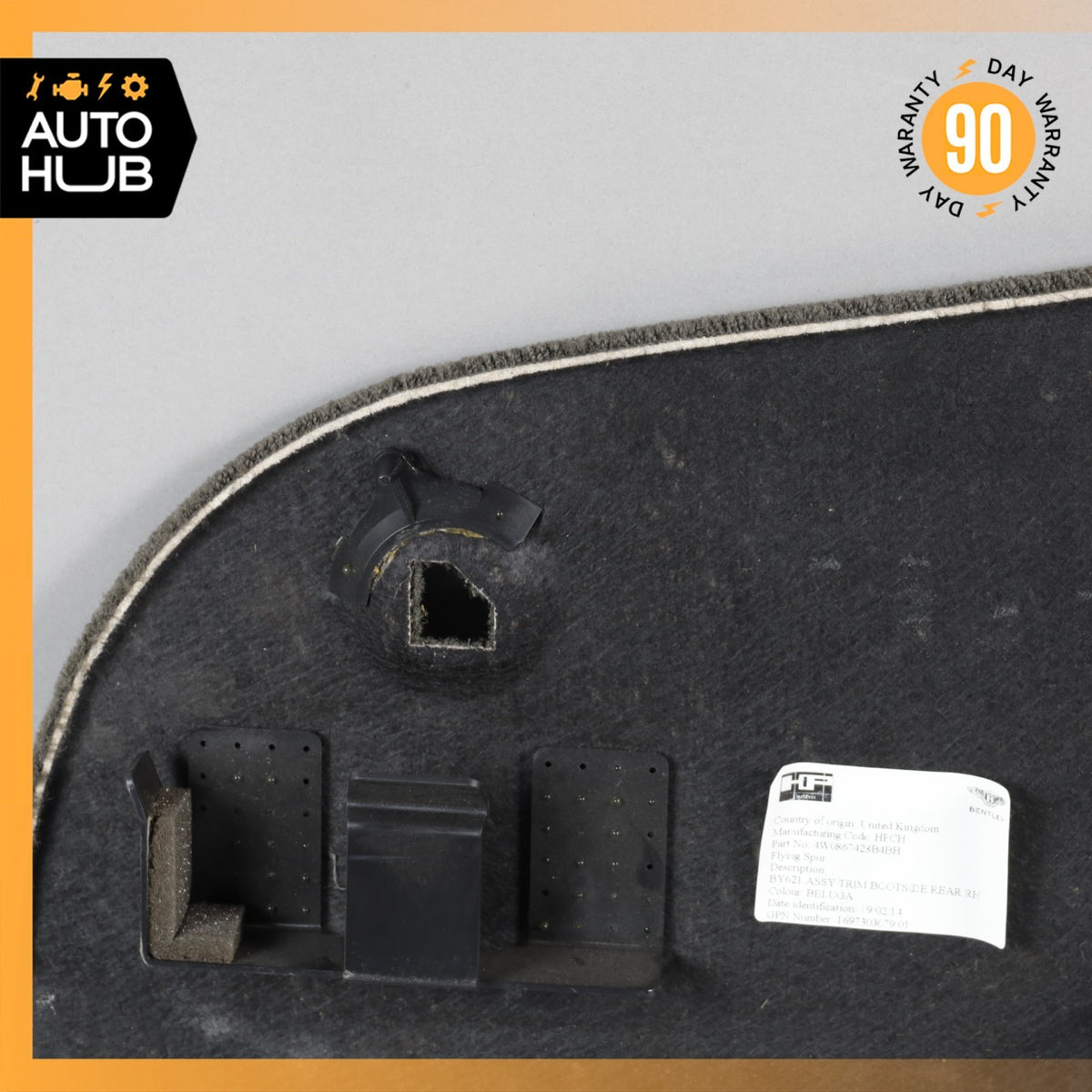 14-18 Bentley Flying Spur Rear Right Side Trunk Quarter Trim Cover Panel OEM 40k - photo 13