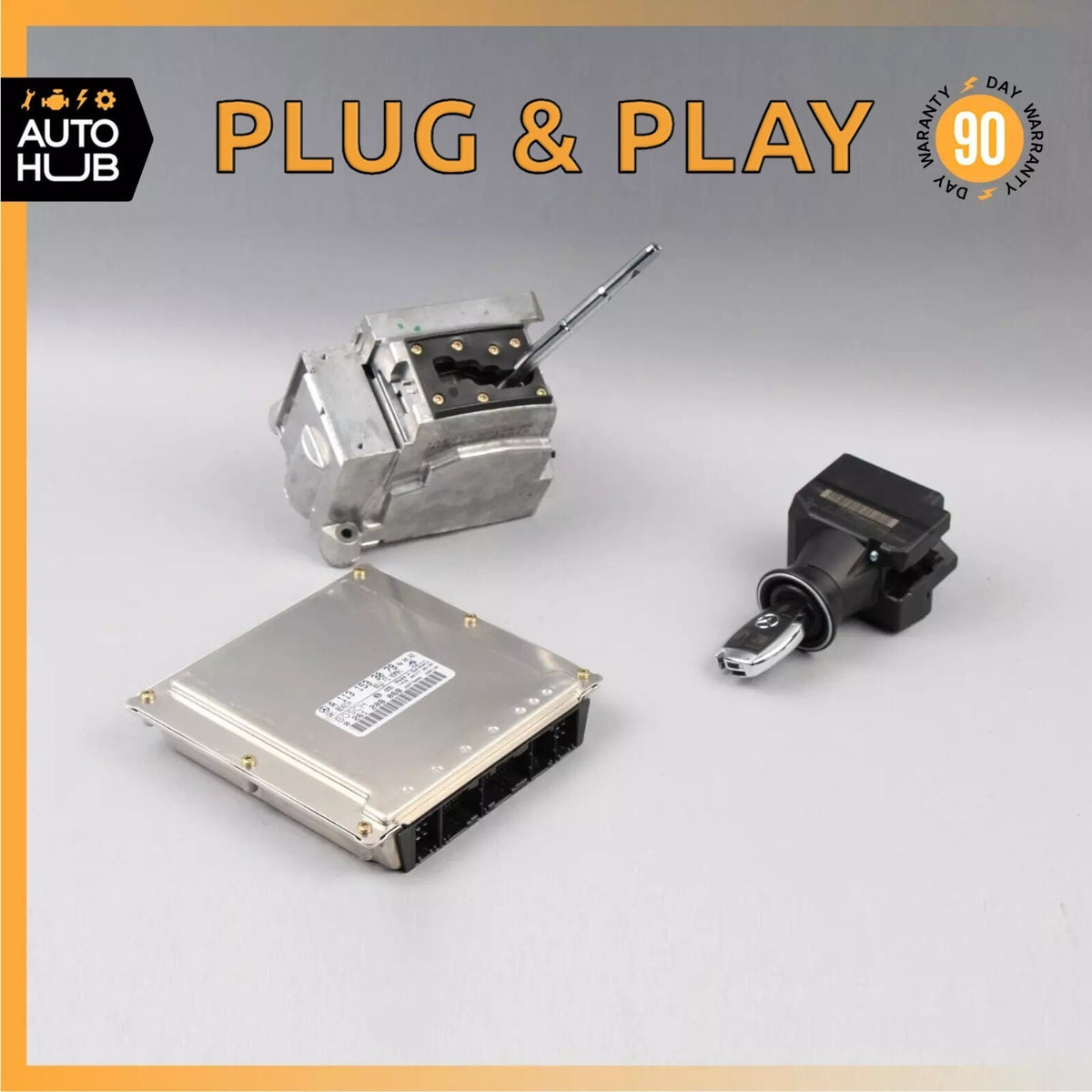 Mercede R230 SL500 ECU Engine Computer EIS Ignition Switch Key Shifter Set - photo 1