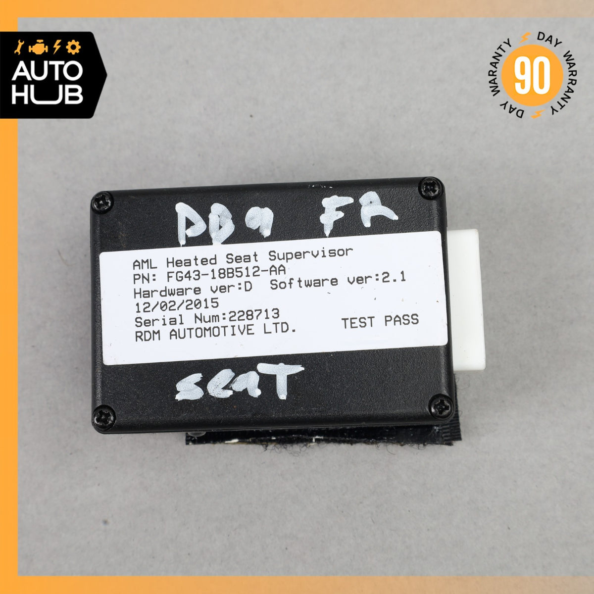 Aston Martin DB9 Seat Heated Control Module FG4318B512AA OEM 22k - photo 2