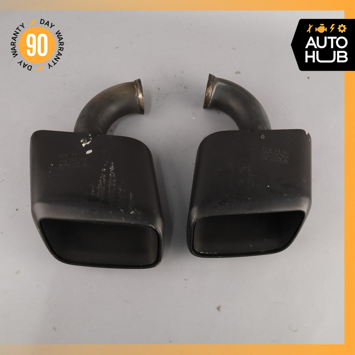 11-14 Porsche Cayenne 958 3.6L 4.8L V8 Exhaust Mufflers Tips Set 7P5253681 OEM - photo 6