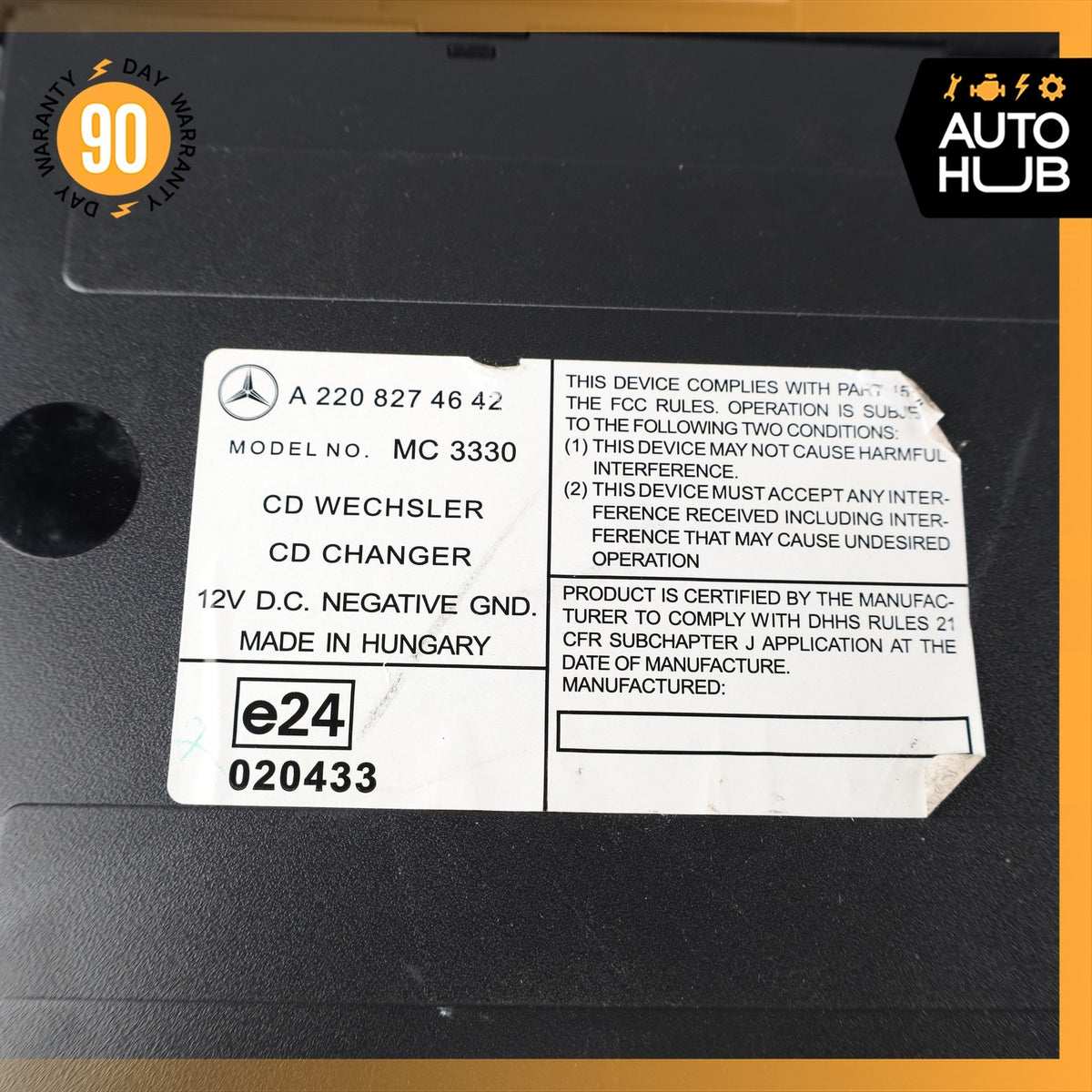 03-08 Mercedes R230 SL500 S430 CLK500 S430 CD Changer 6 Disk Player MC3330 OEM - photo 13