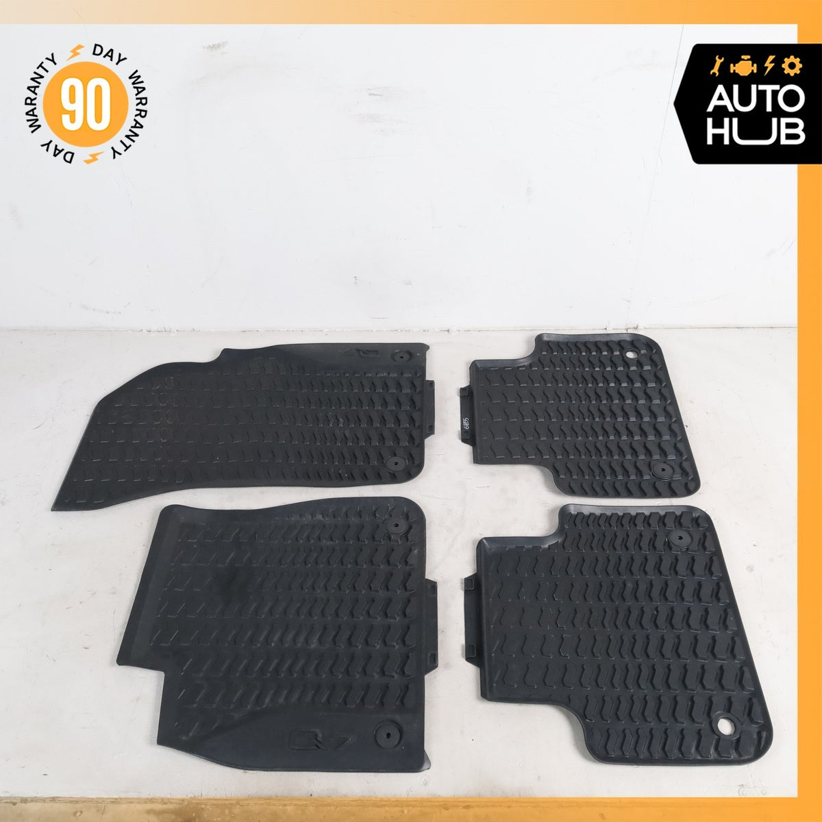 18-24 Audi 4M Q7 Front & Rear Floor Foot Mat Rubber Set OEM - photo 1