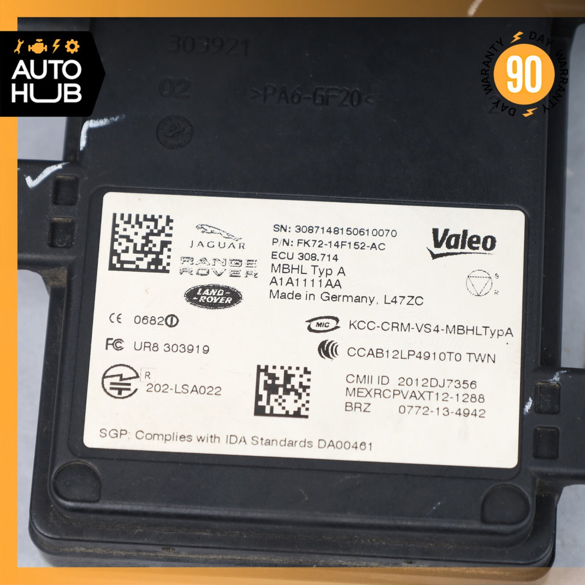 Jaguar X152 F-Type S Rear Left or Right Blind Spot Radar Distance Sensor Module - photo 8