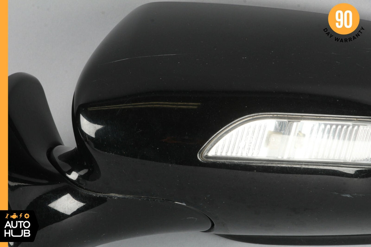 07-09 Mercedes W211 E550 E350 Side Rear View Door Mirror Left Driver Black OEM - photo 7