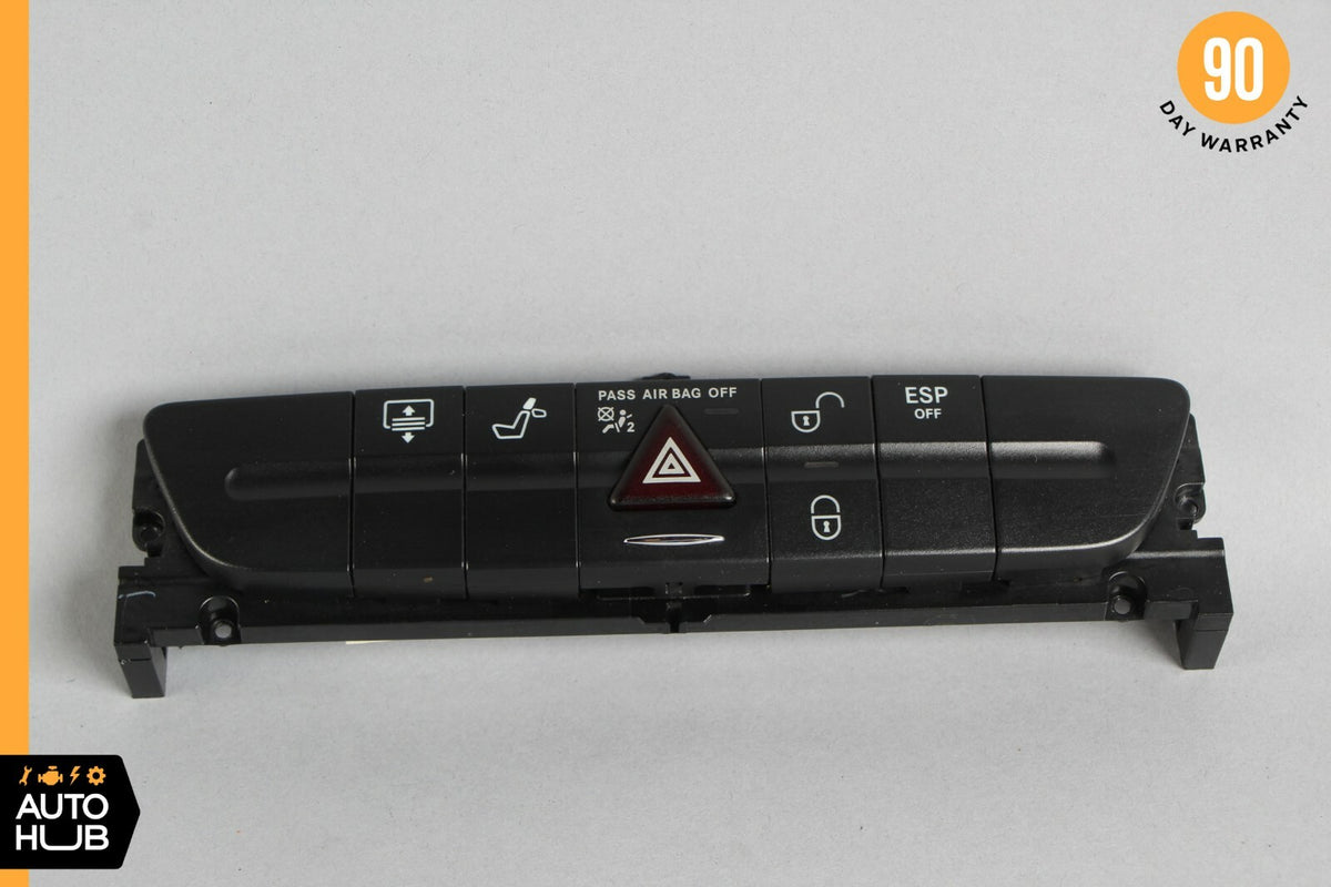 03-09 Mercedes W211 E320 E550 Hazard Control Door Lock Switch Panel 2118217358 - photo 1