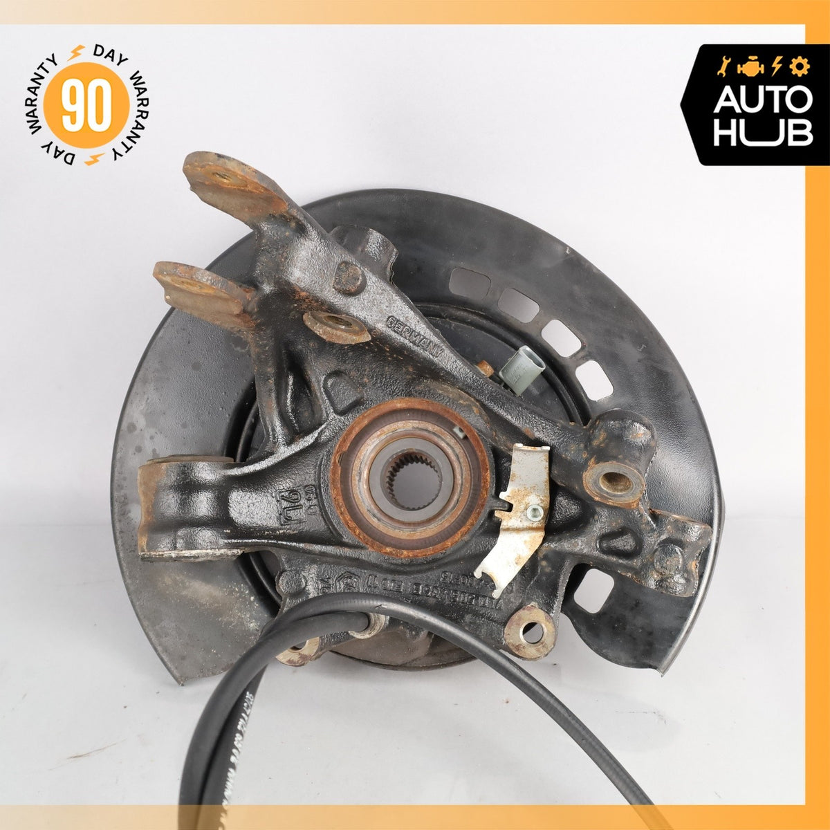 Porsche Cayenne 955 Turbo S Rear Left Side Spindle Knuckle Hub w/ Shield OEM - photo 9