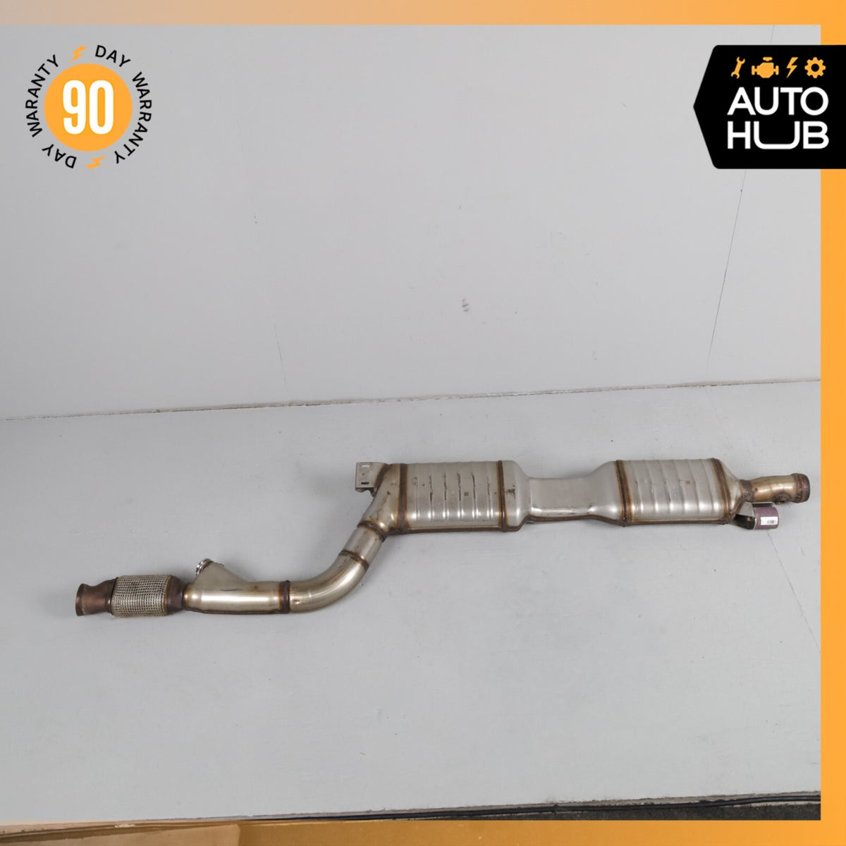 14-16 Mercedes W212 E250 Diesel Exhaust Mid Pipe Center Resonator Silencer OEM - photo 2