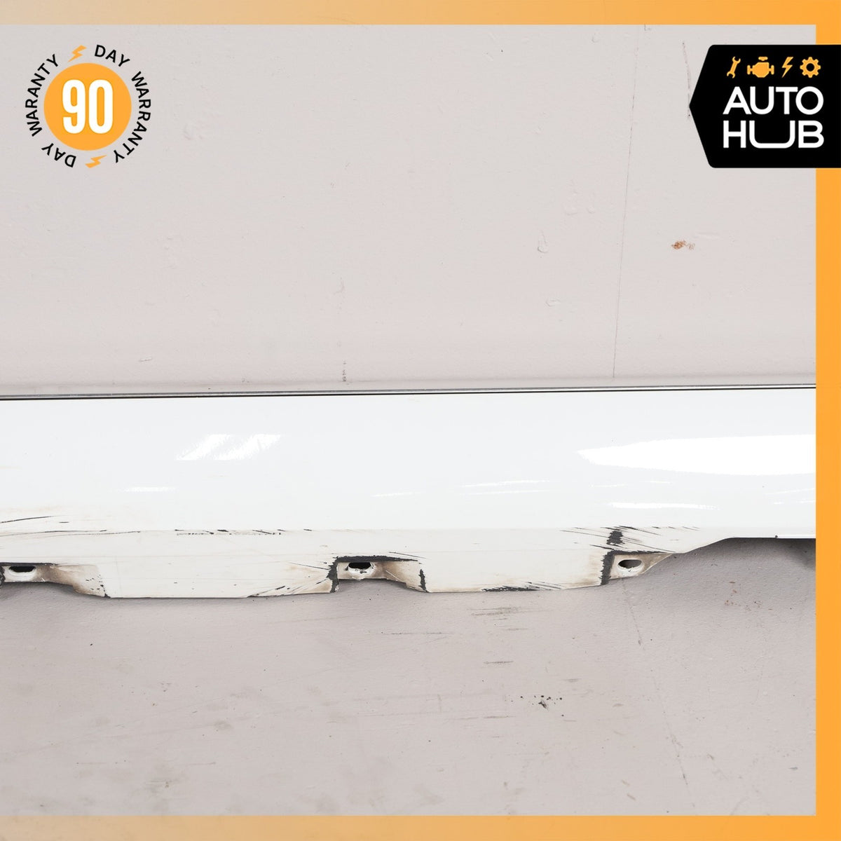 11-14 Audi D4 A8L Left Driver Side Rocker Panel Side Skirt White OEM - photo 4