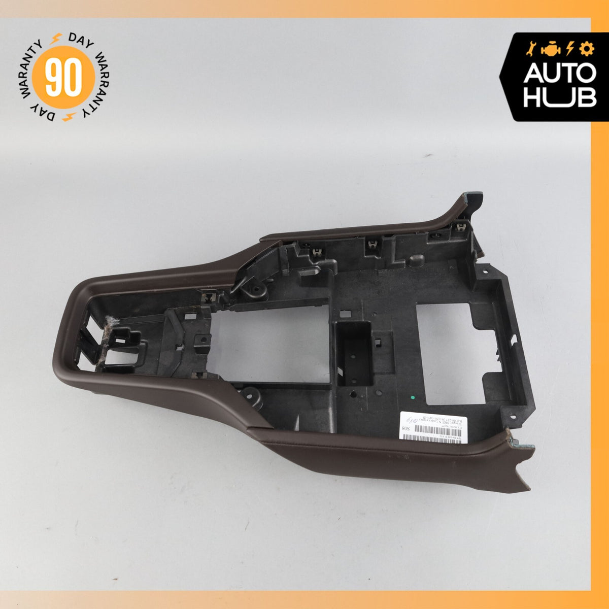 11-18 Porsche Cayenne Hybrid S Center Console A/C Bezel Trim Leather Brown OEM - photo 6