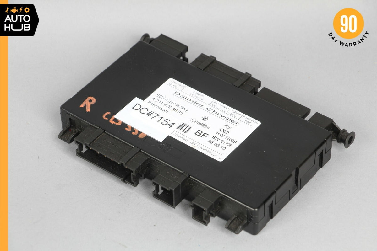 03-12 Mercedes W219 CLS550 E550 GL550 Seat Control Module Front Right 2118704885 - photo 1