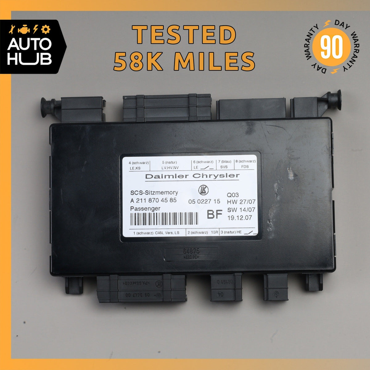 03-12 Mercedes R171 SLK350 E350 Front Right Seat Control Module 2118704585 OEM - photo 1