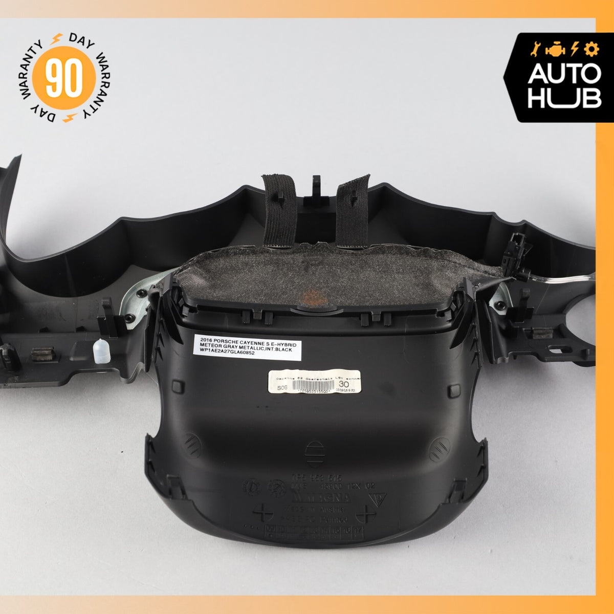 11-18 Porsche Cayenne 958 E-Hybrid Steering Column Cover Trim Black OEM - photo 7