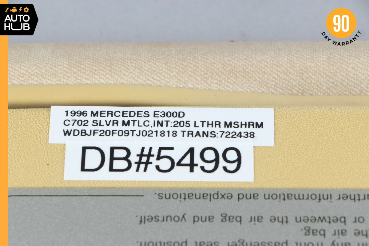 96-98 Mercedes W210 E300 E320 E430 Sunvisor Sun Visor Right Passenger Beige OEM - photo 11