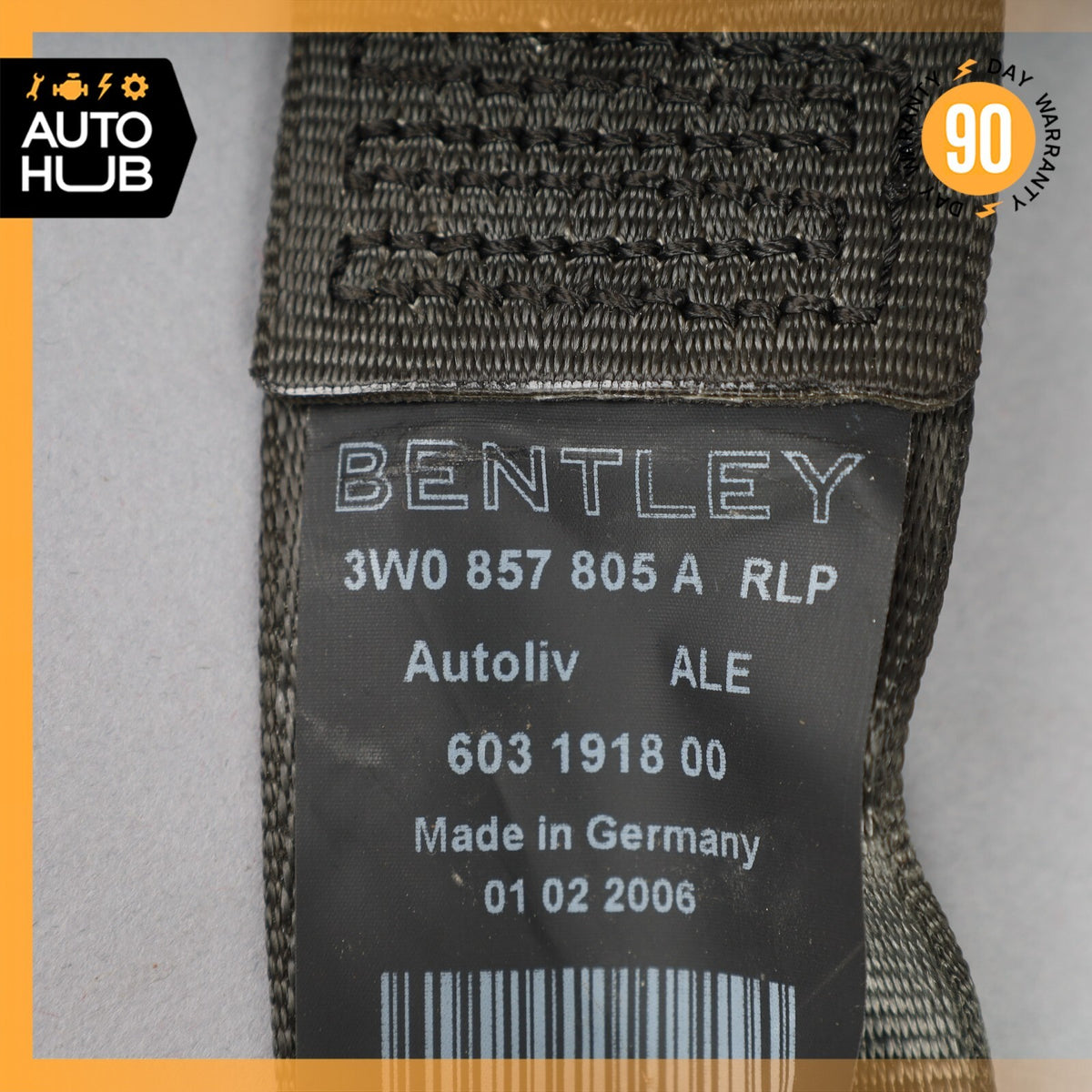 03-10 Bentley Continental GT Coupe Rear Left Driver Side Seat Belt OEM - photo 16