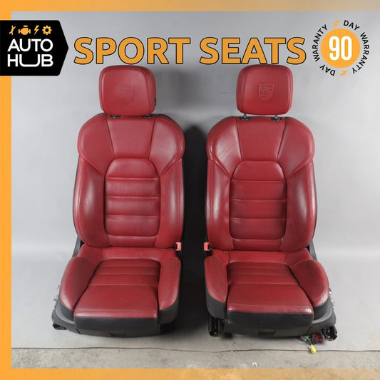 15-18 Porsche Macan 95B Sport Seat Cushion Assembly Set w/ Crest Leather OEM 81k - photo 1