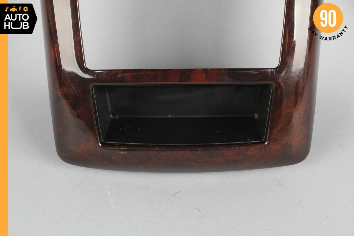 07-13 Mercedes W221 S550 S63 Center Console Rear AC Control Trim Bezel Wood OEM - photo 3